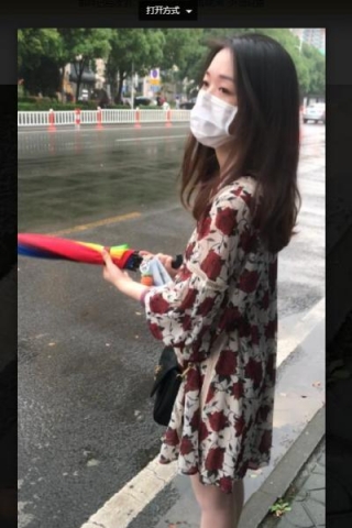 TK384-原创 投稿 街拍花连衣裙细腿妹子薄丝白内